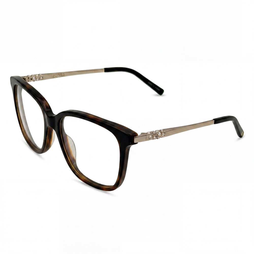 Jones New York Soft Square Men's Brown Horn Plastic Eyeglasses Frame 56-15-140