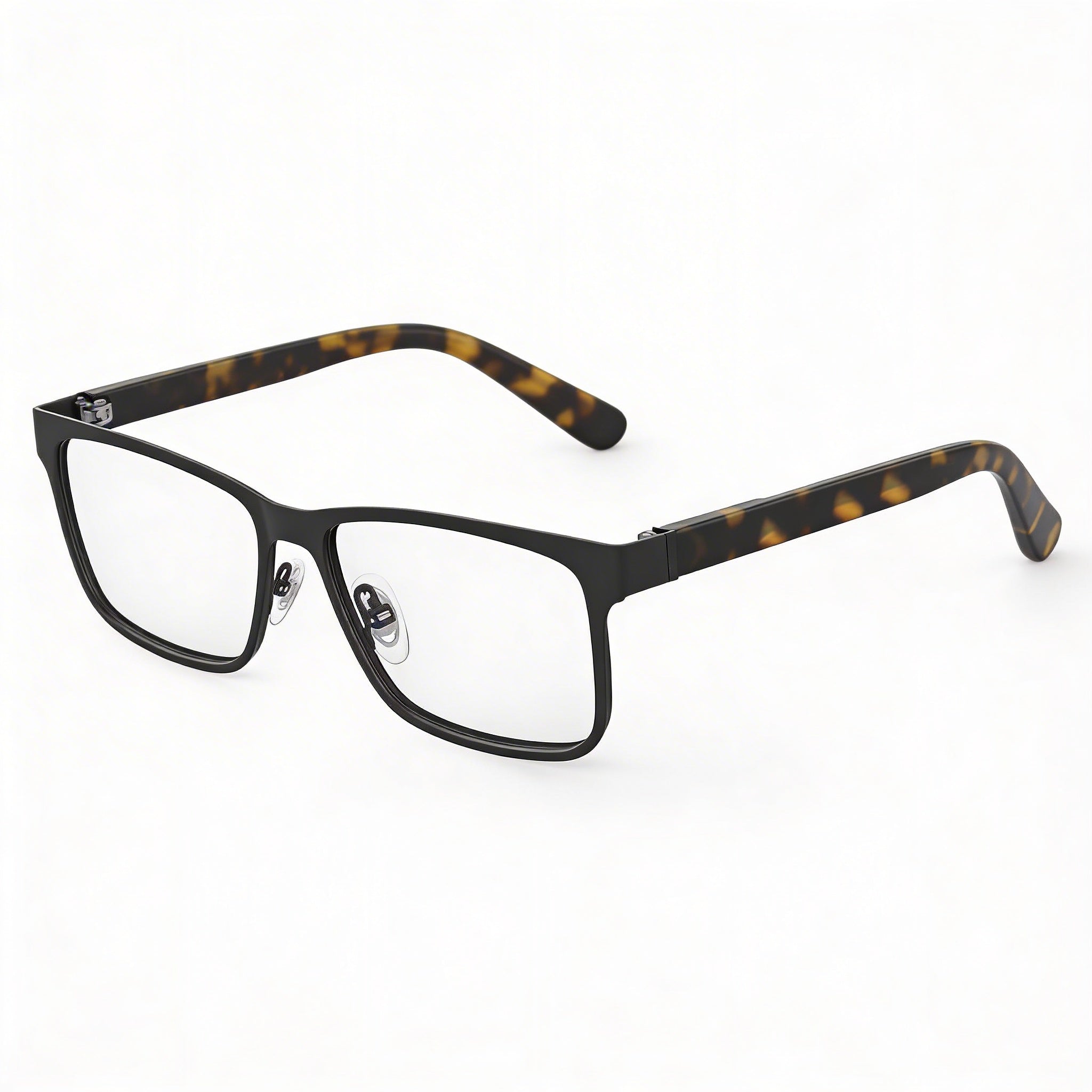 ELASTA E 3128 Gafas de hombre con montura metálica, lentes de policarbonato transparente y 56 mm de ancho de lente, Photo 1