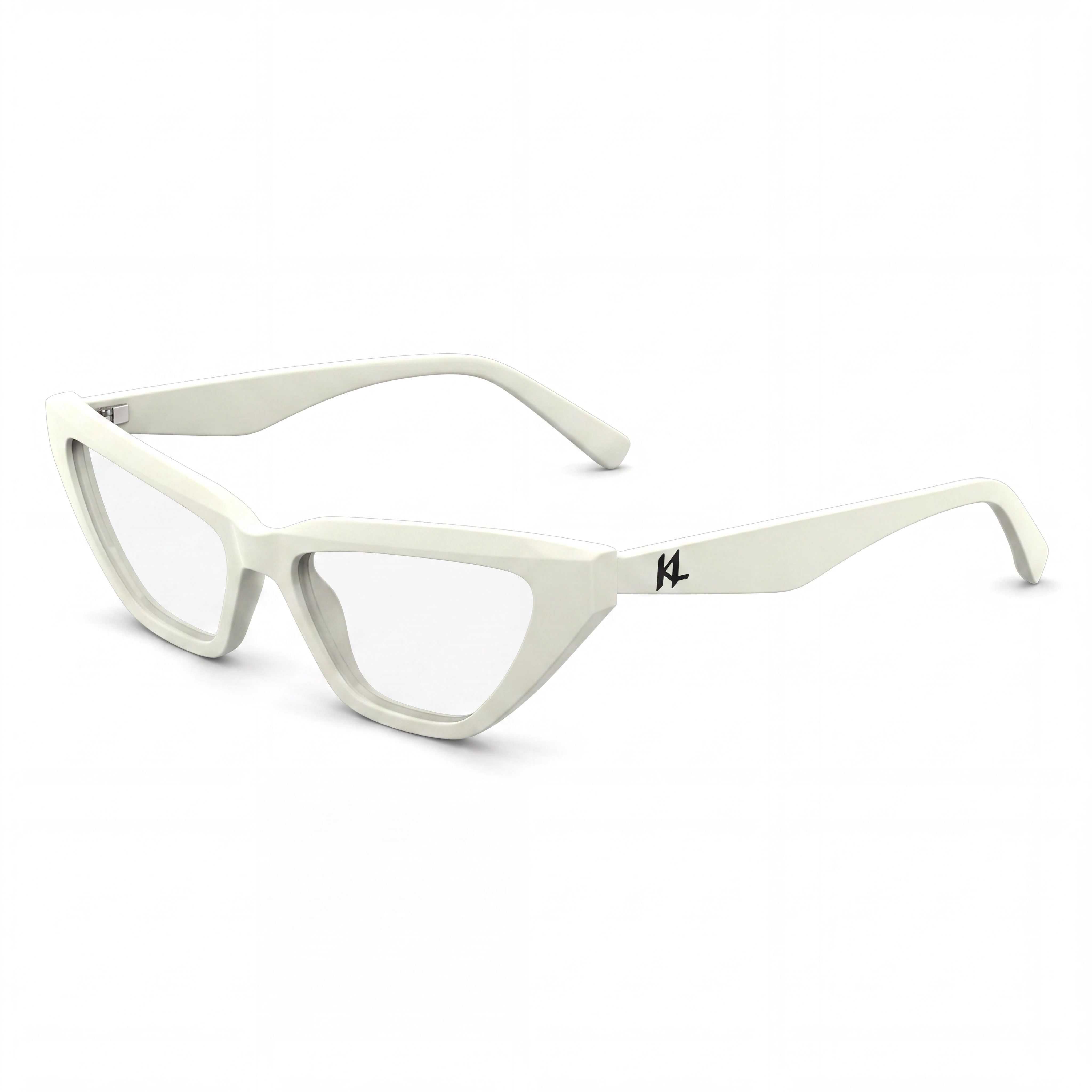 KARL LAGERFELD Kl6175 Women's White Acetate Frame Transparent Lens Optical Eyewear 53-16-140, Photo 1
