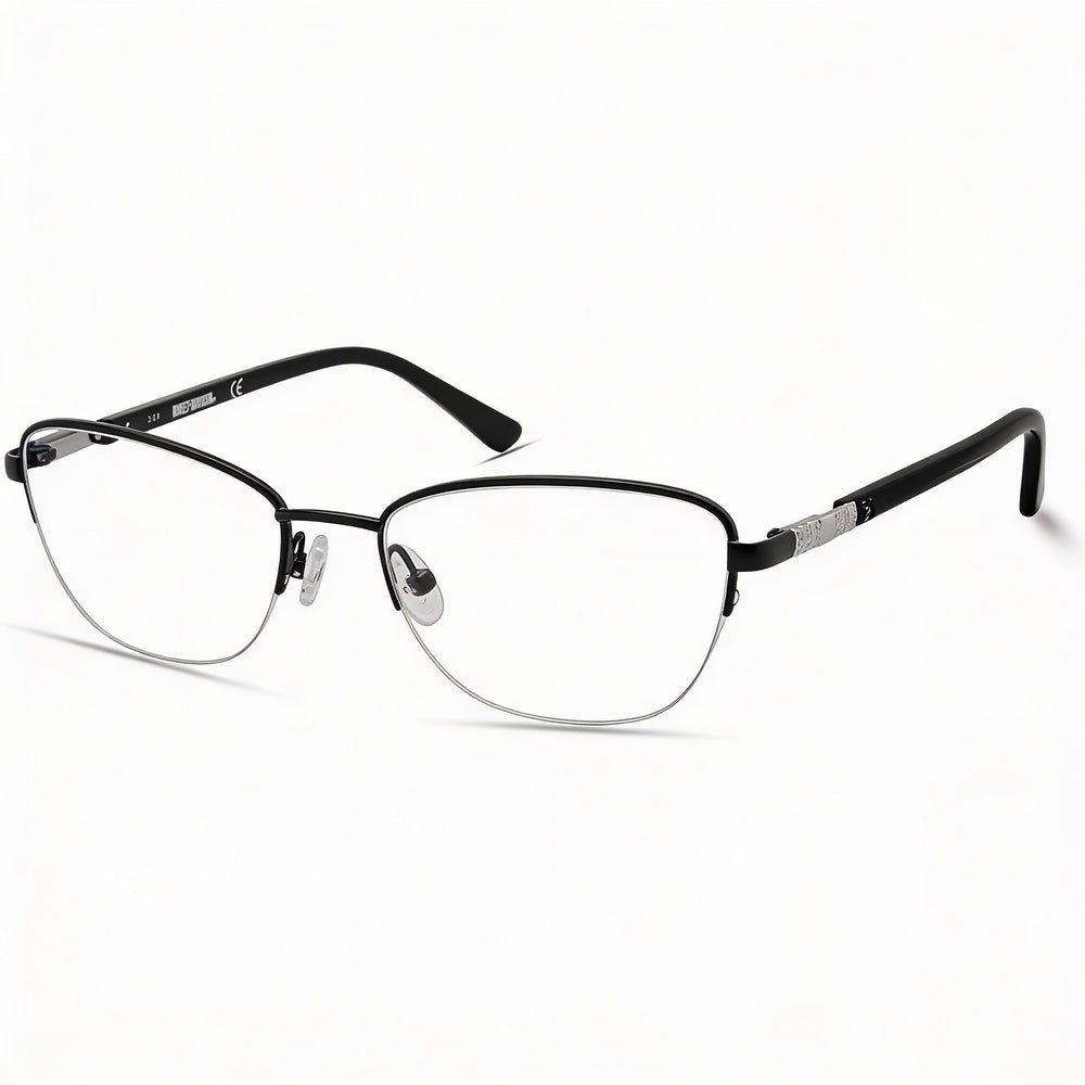 Harley-Davidson Hd0550 Unisex Metal Frame Matte Black Non- Optical Eyeglasses 53mm Lens Width