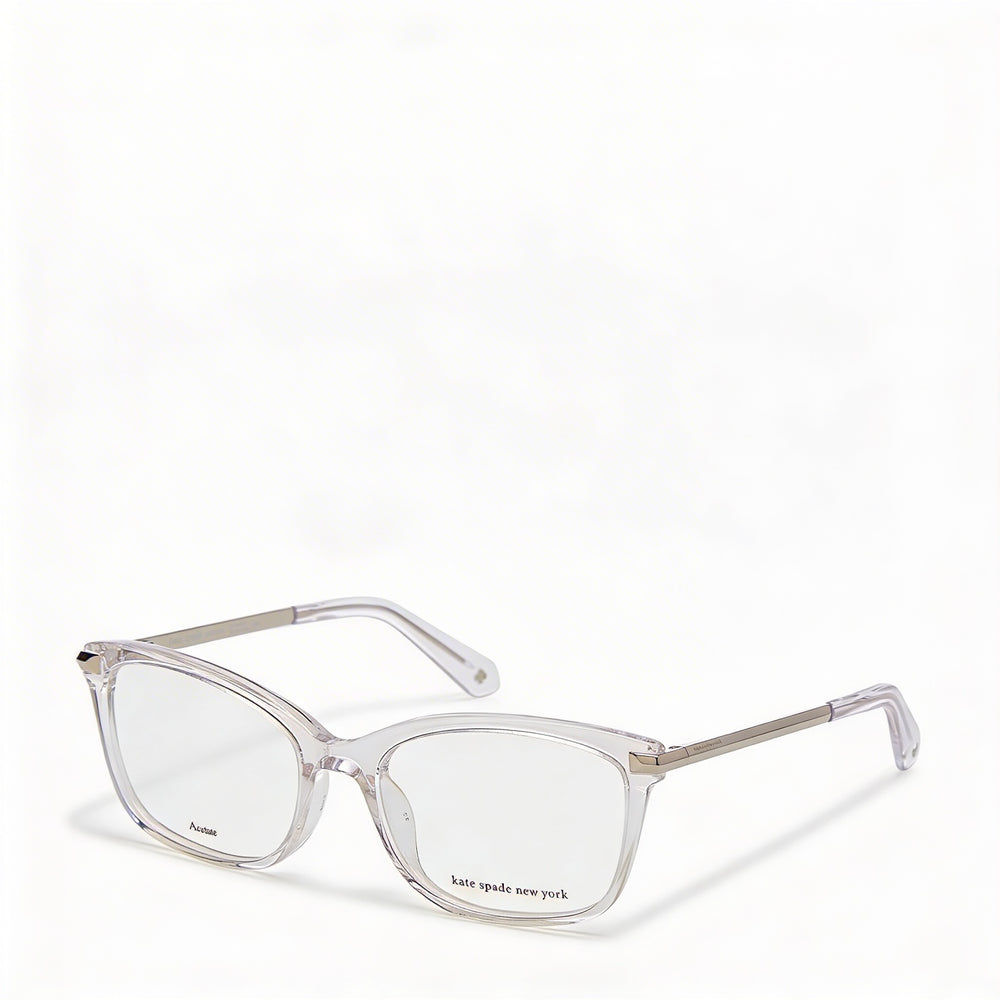 kate spade new york Vicenza Gafas para mujer con montura cuadrada completa de acetato transparente, ancho de lente de 51 mm
