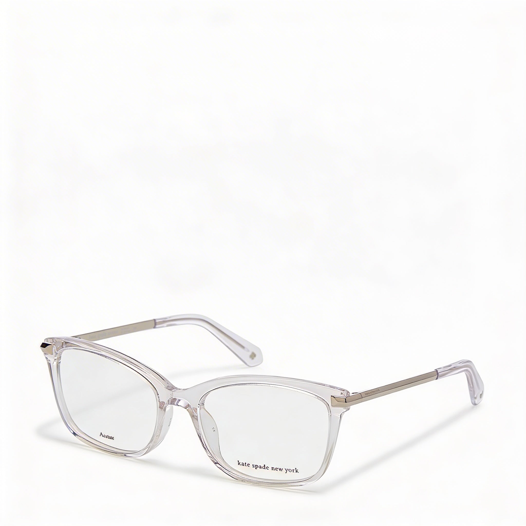 kate spade new york Vicenza Gafas para mujer con montura cuadrada completa de acetato transparente, ancho de lente de 51 mm, Photo 2