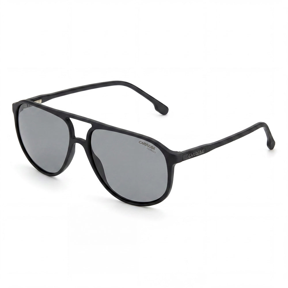 Carrera 257/S Unisex Propionate Frame Sunglasses, Black with Polarized Gray UV Protected Lenses, 60mm