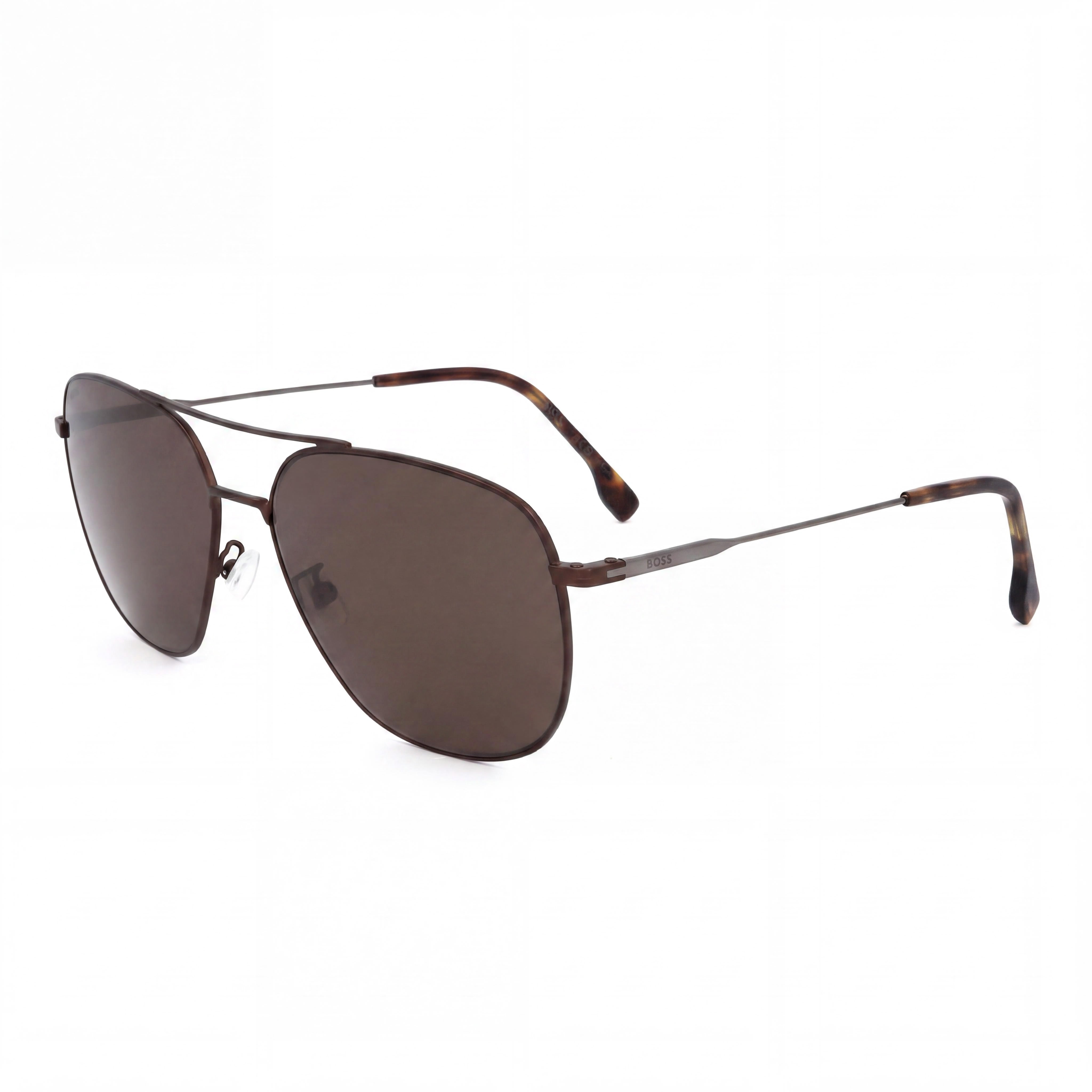Hugo Boss Boss 1557/O/F/S 1ot 1ot - Montura de plástico gris para hombre, lentes marrones, protección UV, 62 mm, Photo 1