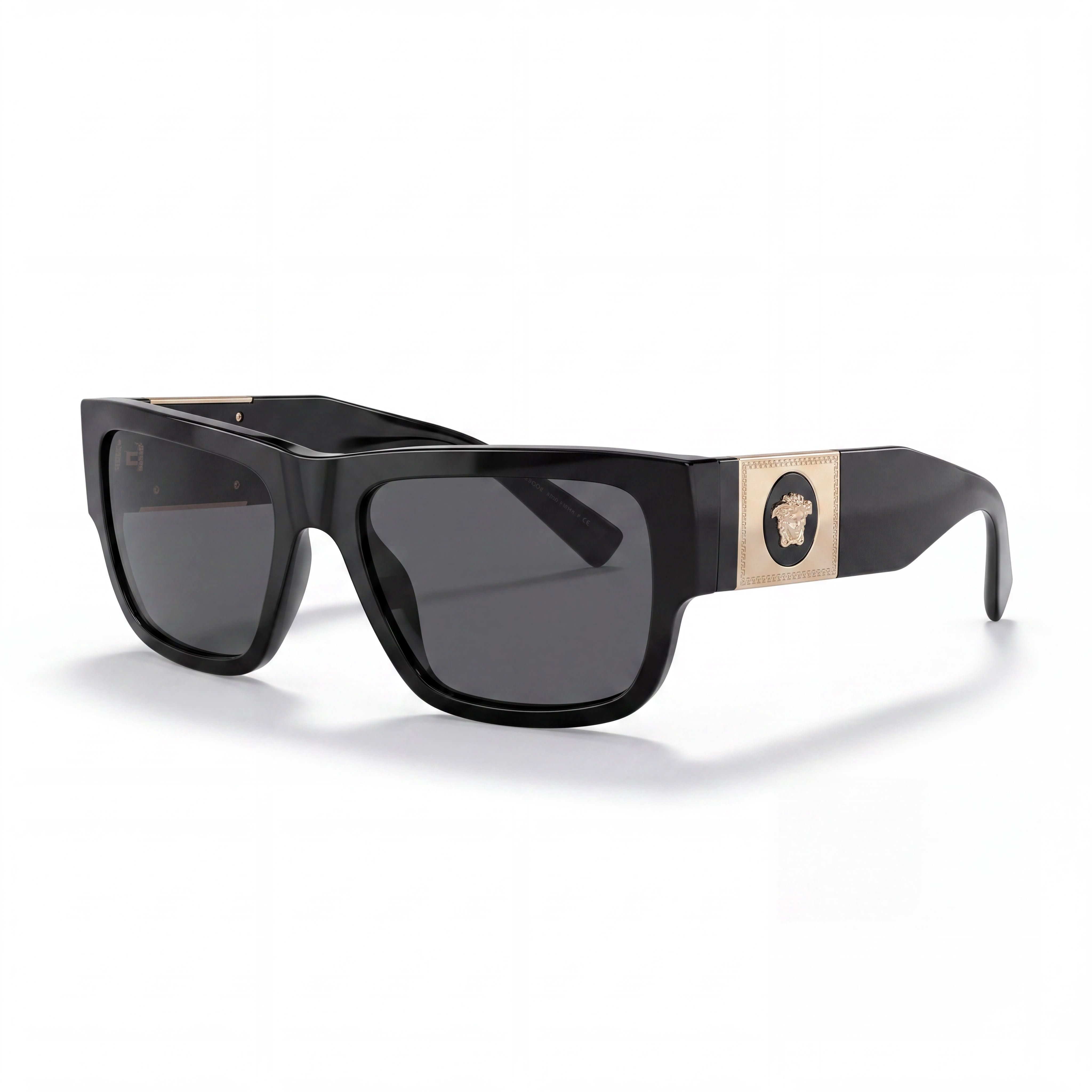 Versace VE4406 Unisex Sunglasses | Black Dark Grey Plastic Frame | Dark Grey Polycarbonate Lenses | UV Protection | 56mm, Photo 1