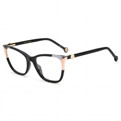 Carolina Herrera Ch 0057 Women's Acetate Full Rim Cat Eye Non- Black Nude Clear Lens Eyeglasses 53mm