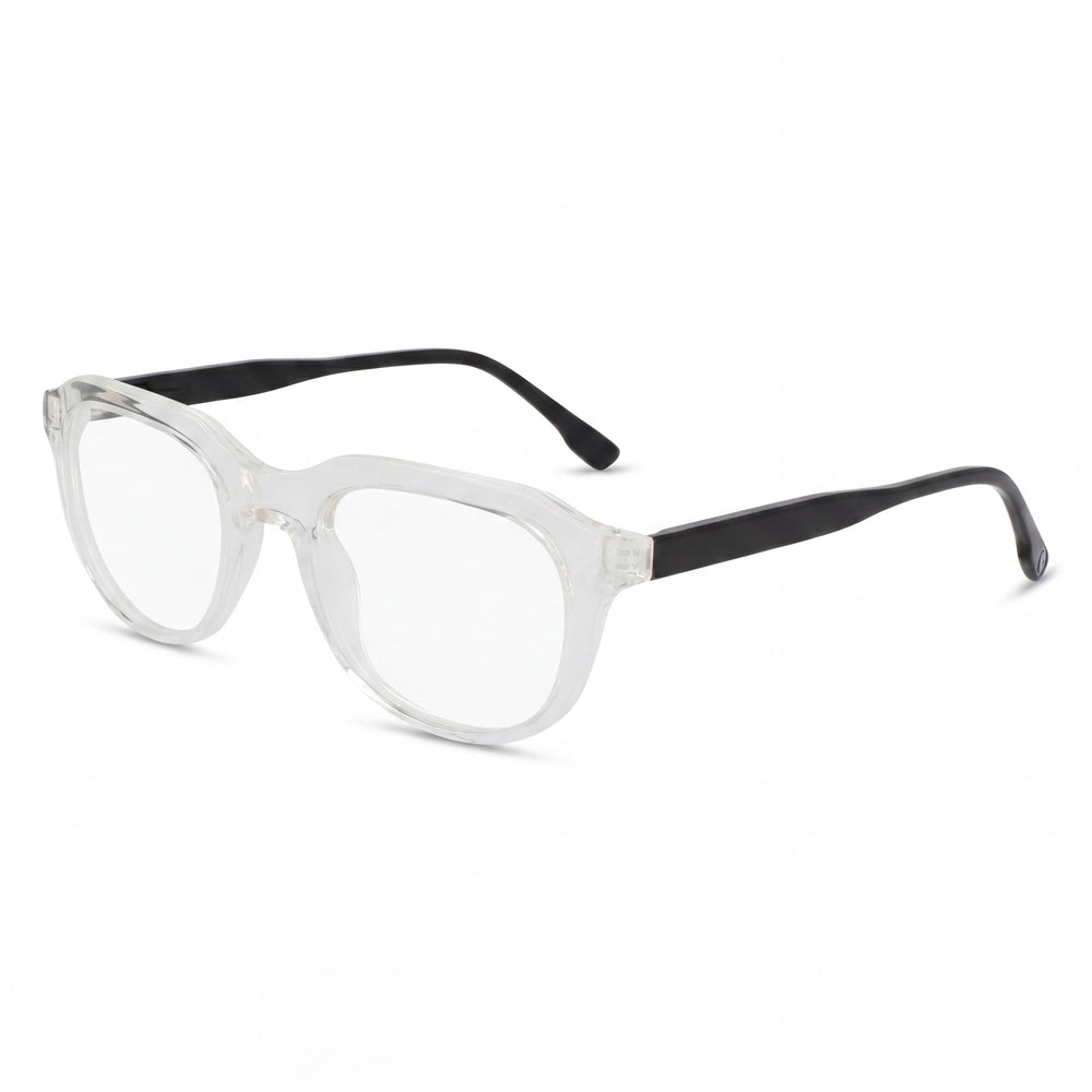 Gafas unisex MCALLISTER Mc4537 con montura de acetato cristalino y lentes de policarbonato transparente (50-21-140)