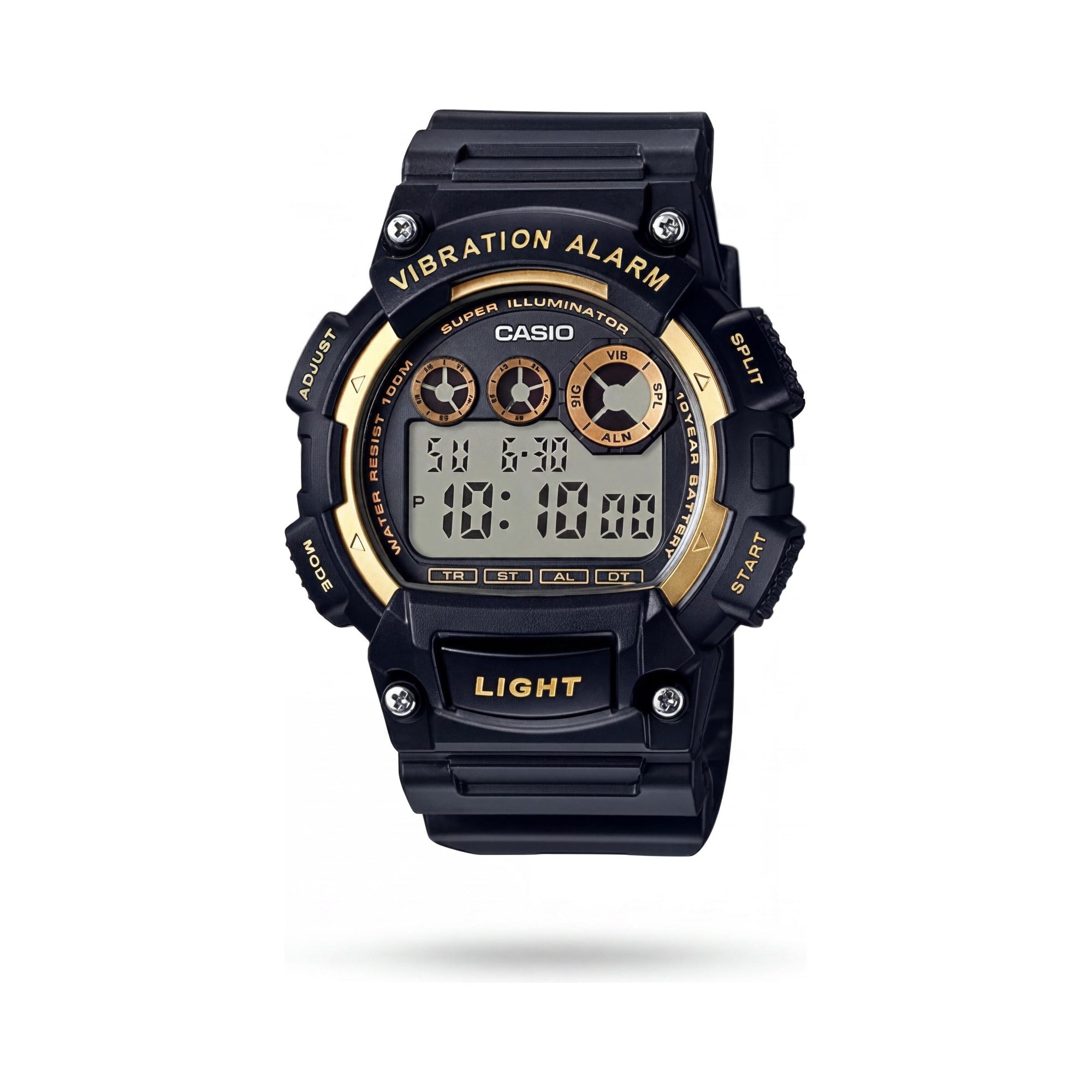 Reloj Casio W-735H-1A2VCF de cuarzo negro/blanco para hombre, batería de 10 años, resistente al agua hasta 100 m, 44 mm, Photo 1