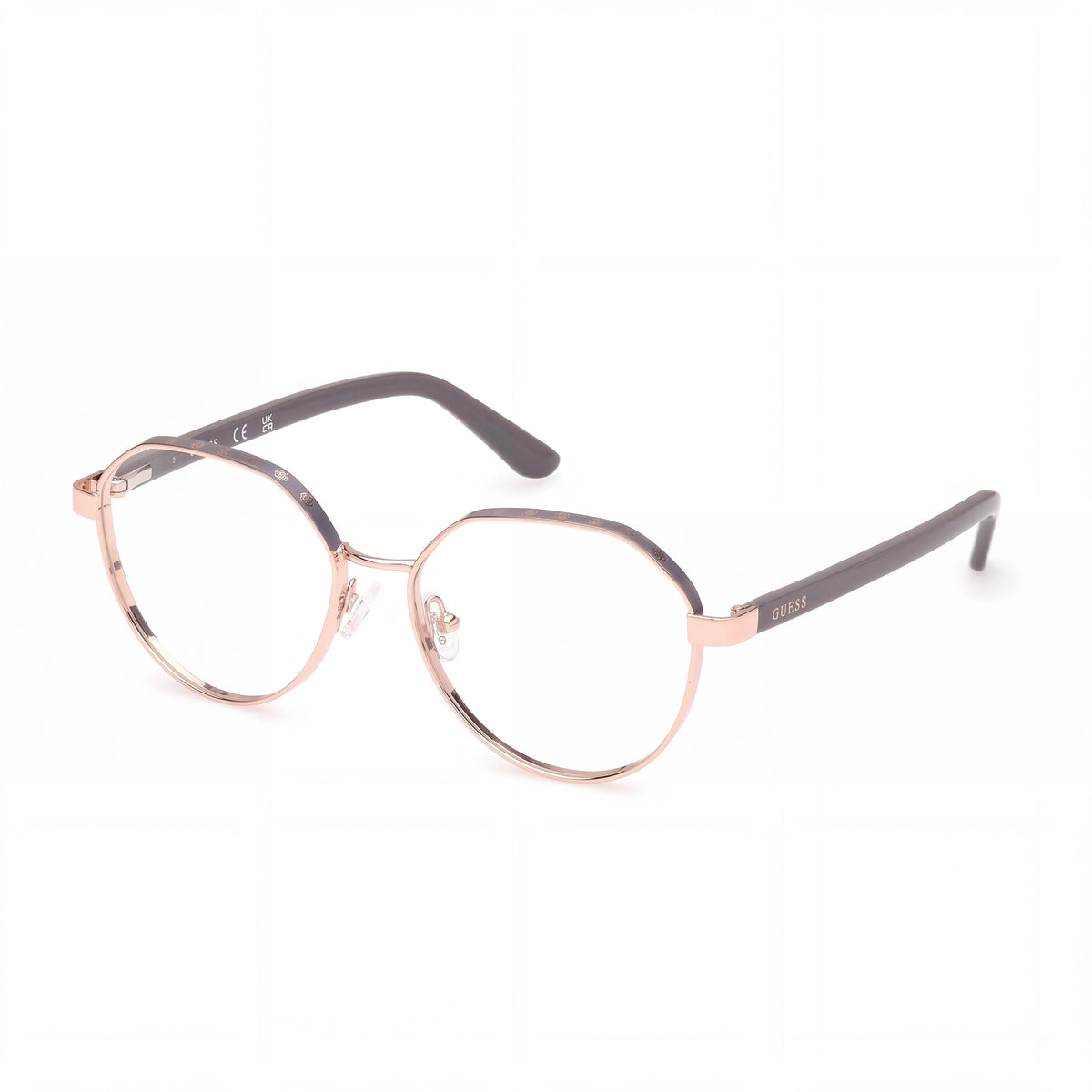 Marcolin Gu50124 Women's Metal Frame Eyewear with Polycarbonate Lenses, Rose Gold Grey, Size 51-16-140mm, Photo 1