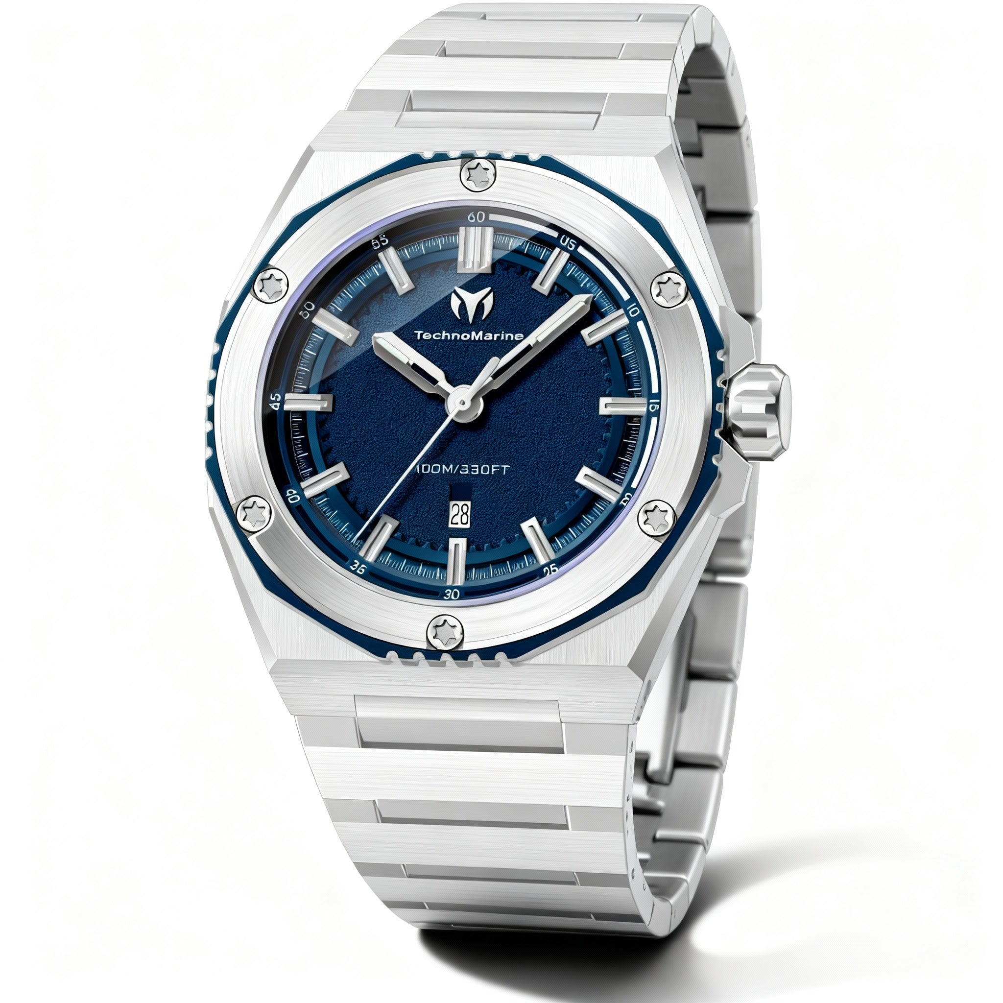 TechnoMarine CORAL - Legacy TM-416090 Men's Quartz Stainless Steel Blue Dial 45mm Watch