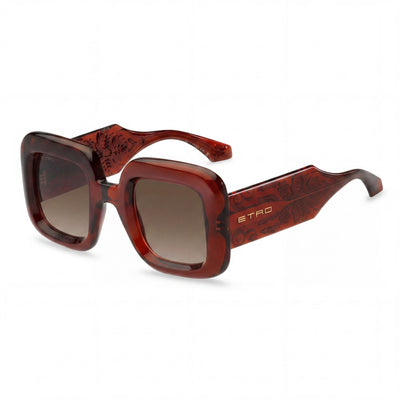 Etro ETRO 0015/S Gafas de sol casuales para mujer, montura de poliamida sombreada marrón ladrillo, lentes no polarizadas sombreadas marrones, 48 mm