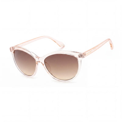 Calvin Klein Ck19534s Women's Cat Eye UV Protected Non-Polarized Plastic Sunglasses Crystal Beige Brown 58mm