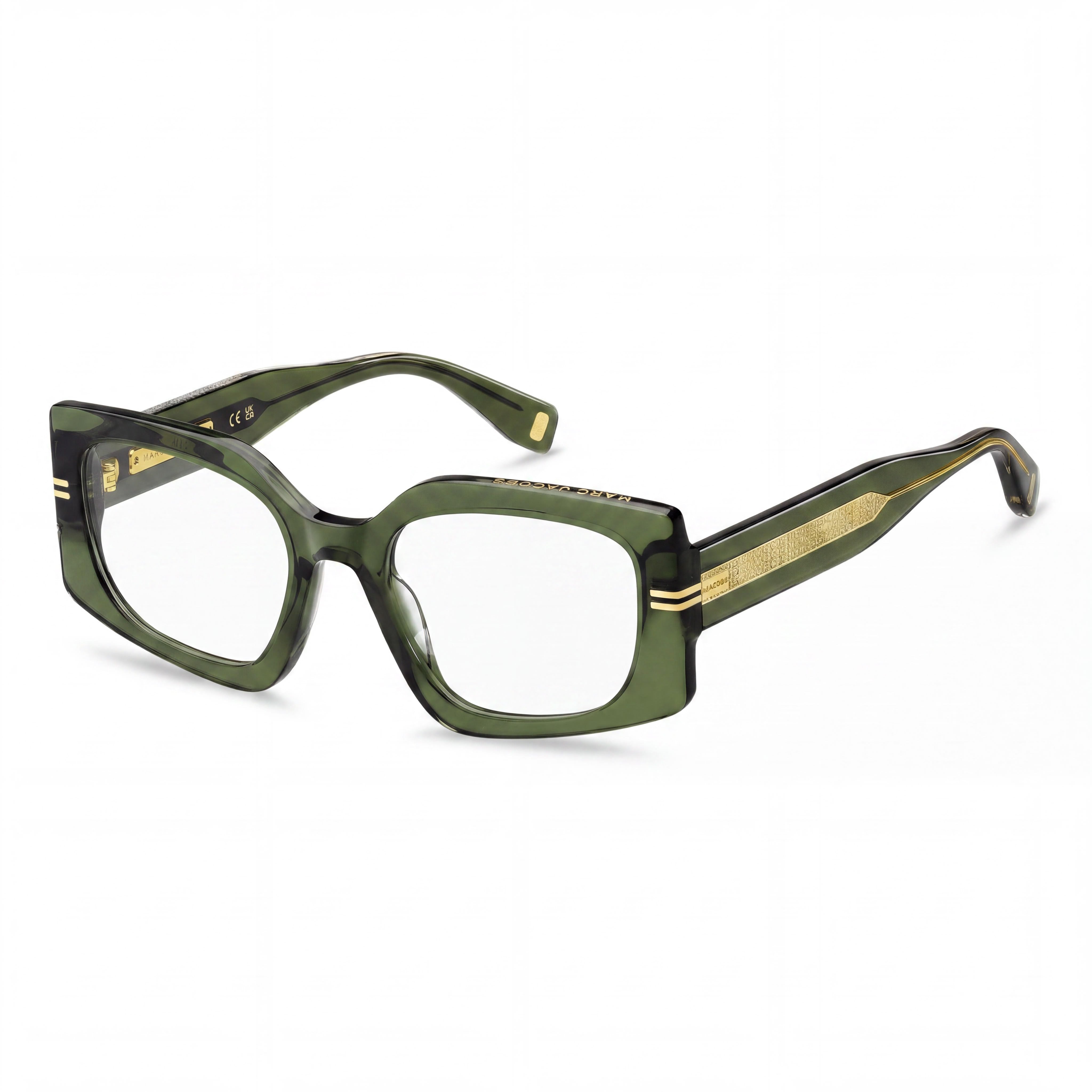 Gafas de sol Marc Jacobs Classic para mujer, armazón de plástico verde, lentes multicolor no polarizadas de 53 mm, Photo 1