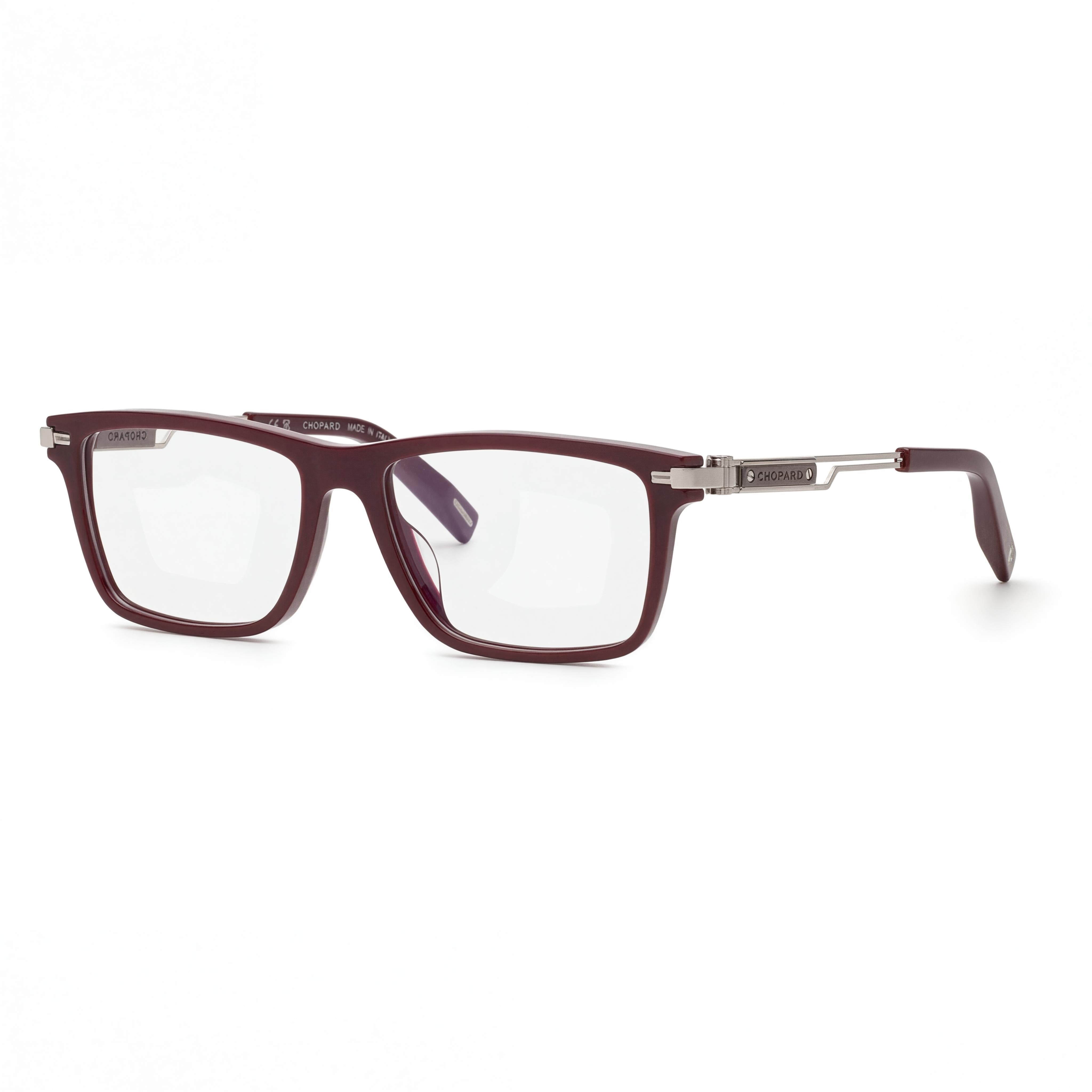 Chopard Vch357 Men's Bordeaux Acetate Frame Eyeglasses 55mm Lens Width, 16mm Bridge, 145mm Temple Length, Photo 1