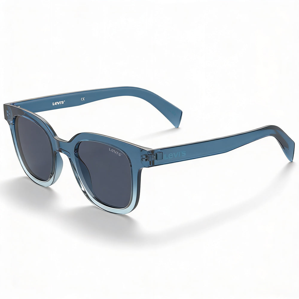 Gafas de sol unisex Levi's Lv 1010/S de poliamida ecológica, color gris y plateado, con protección UV y efecto espejo, talla 43-21-145
