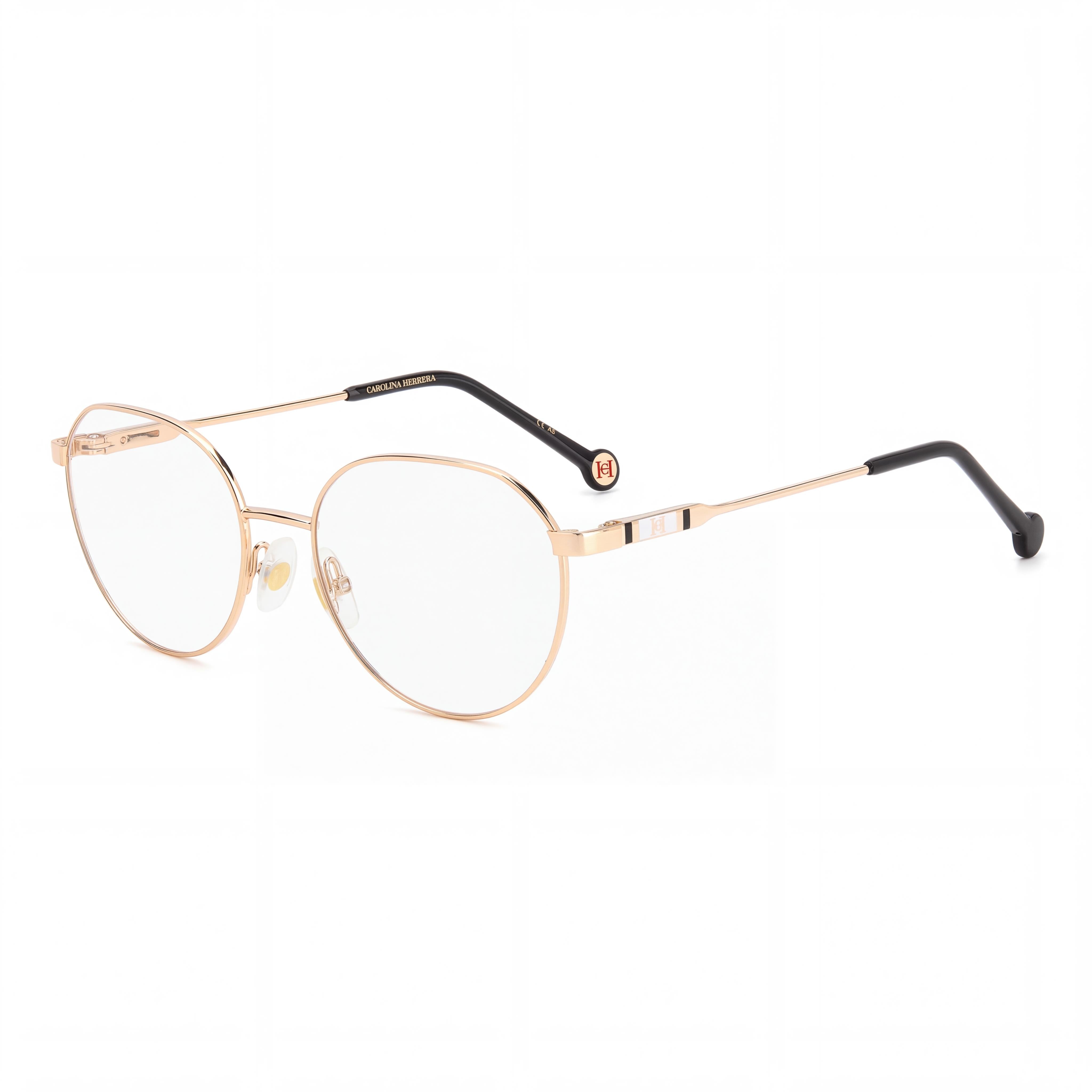 Carolina Herrera Modern Women's Eyewear with Rose Gold Metal Frame and Polycarbonate Lenses, 54mm, Photo 1