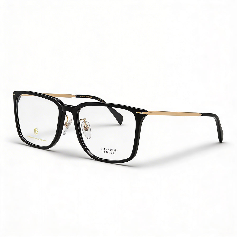 David Beckham Db 1110/G Unisex Black Gold Magnesium Frame Polycarbonate Lens Non-polarised Eyeglasses 55mm