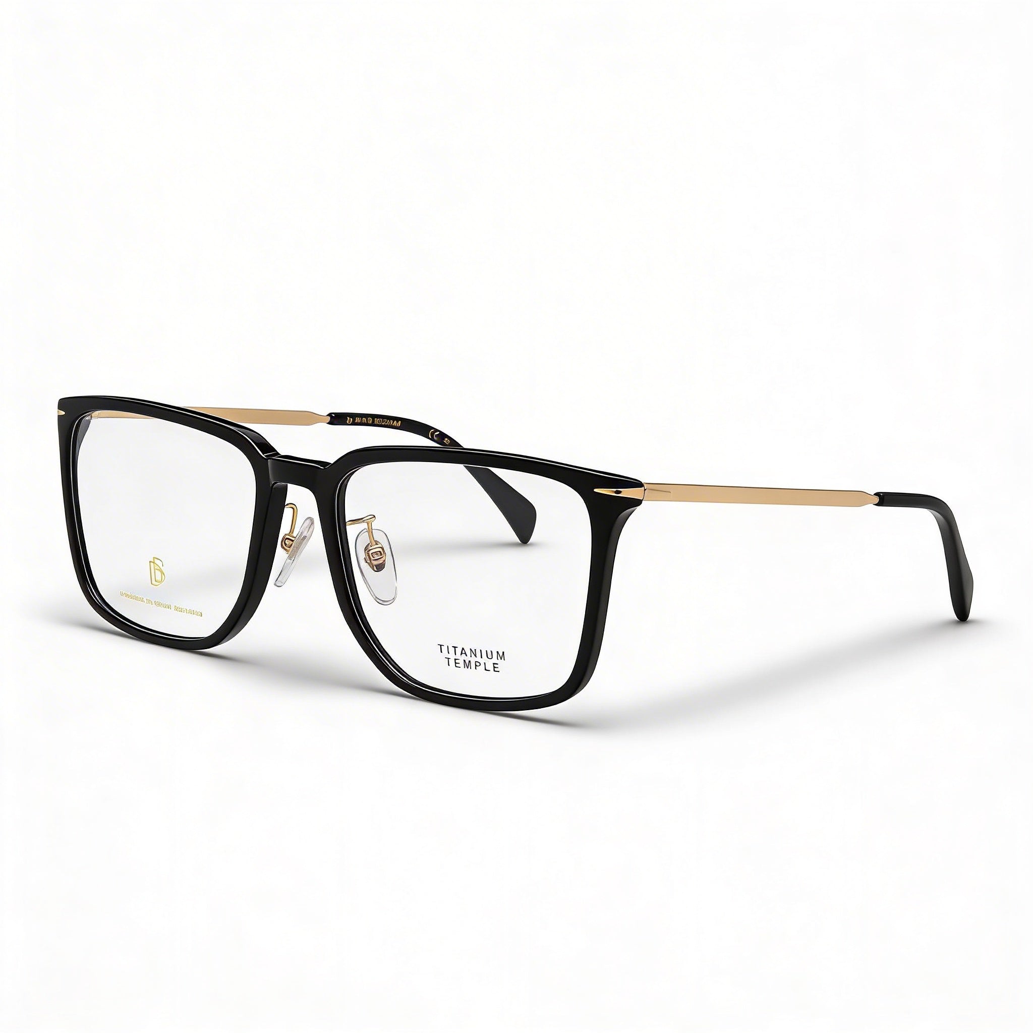 David Beckham Db 1110/G Unisex Black Gold Magnesium Frame Polycarbonate Lens Non-polarised Eyeglasses 55mm, Photo 1