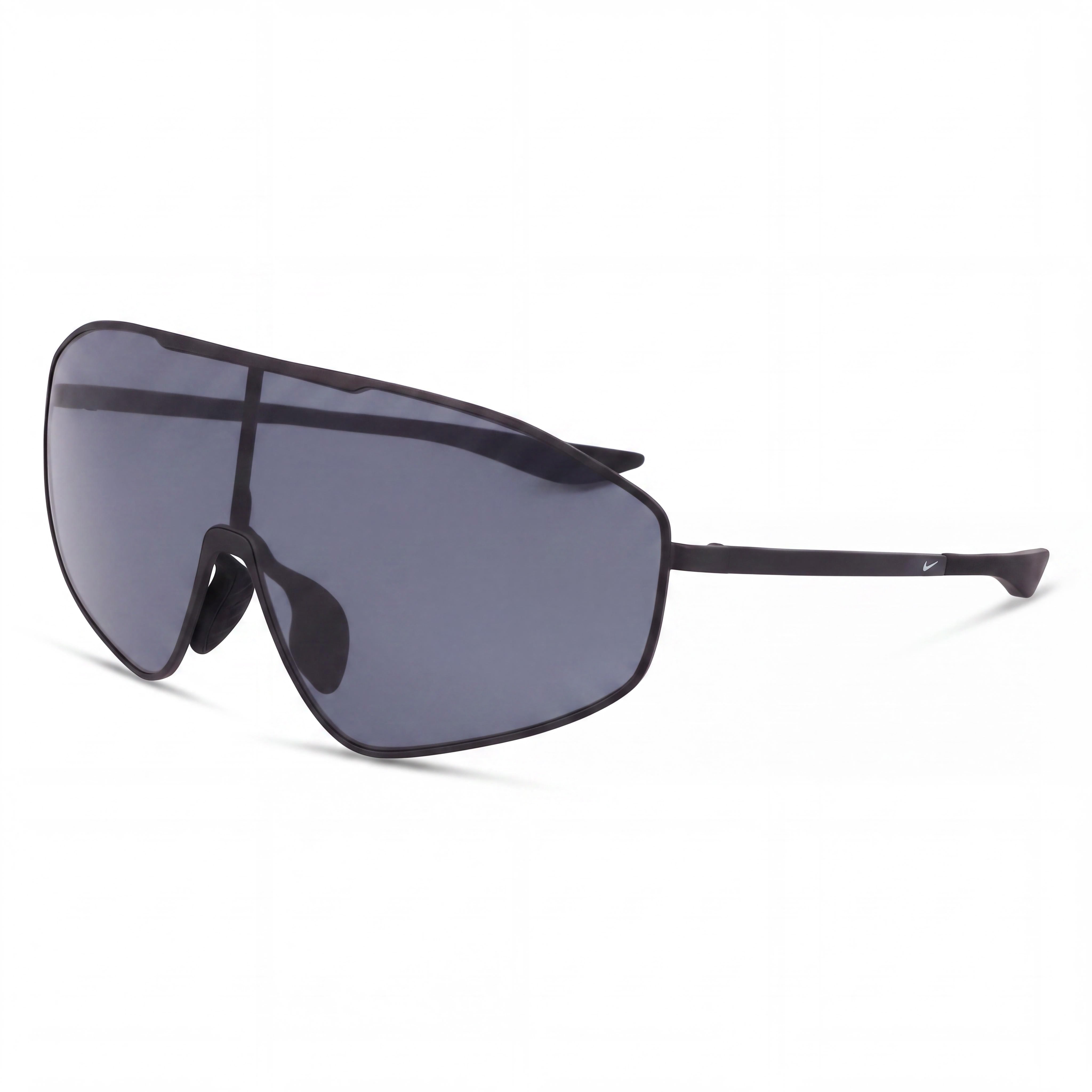 Nike IF0986X Women's Casual Metal Frame Sunglasses, Matte Black Grey, Non-Polarized Dark Grey Max+ Lenses, 66mm, Photo 1