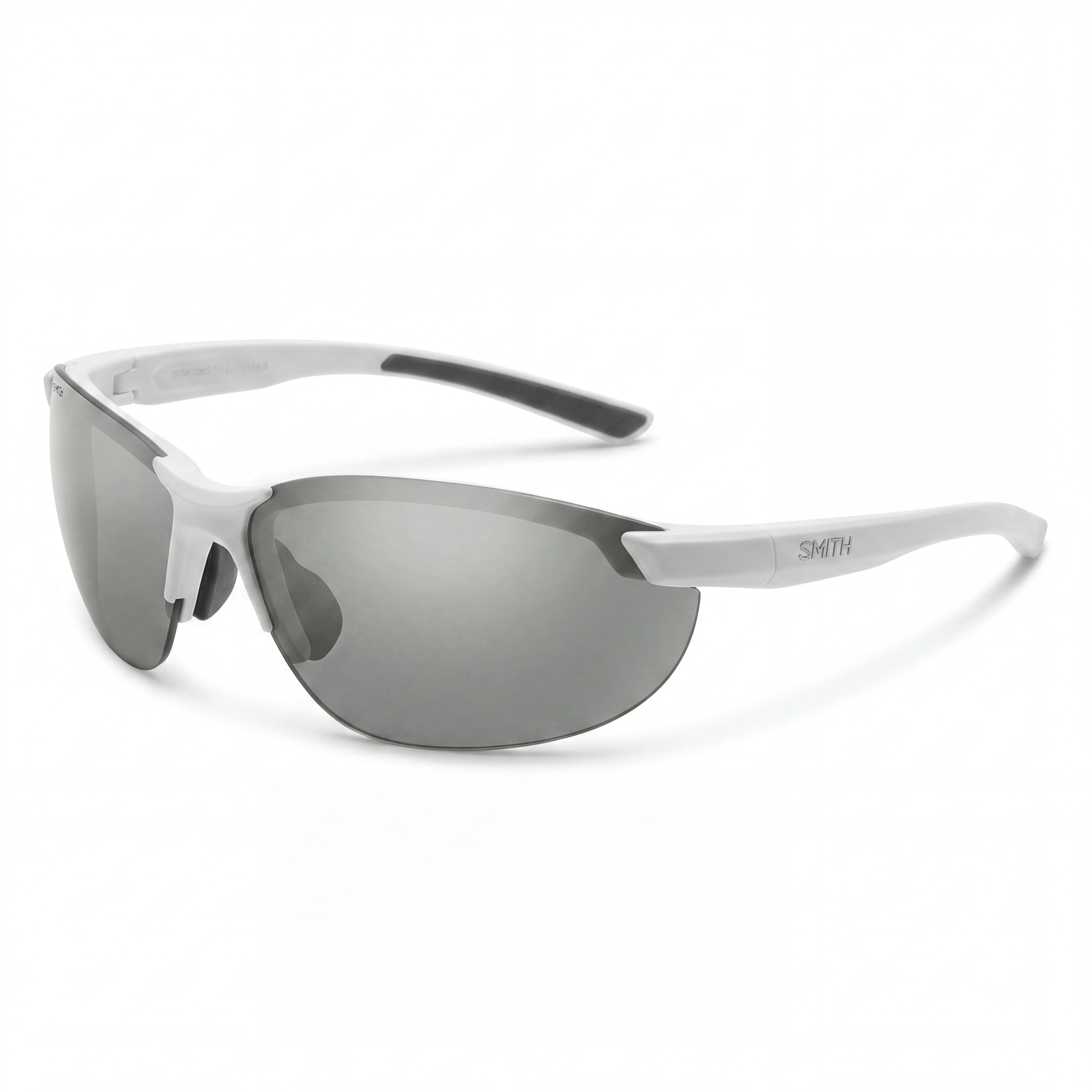 SMITH Parallel 2 Carbonic Polarized Sunglasses, Matte White Polyamide, Platinum Mirror Lenses, Unisex 71mm UV Protected, Photo 1