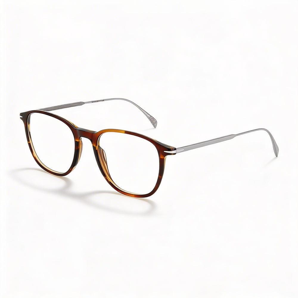 Gafas David Beckham DB 1148 para hombre, informales, de acetato ligero, color cuerno de ciervo/rutenio, con lentes de demostración, 51-19-150