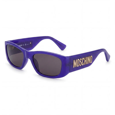 Gafas de sol Moschino Casual para mujer con montura de propionato de celulosa Havana, lentes de poliamida y protección UV de 55 mm