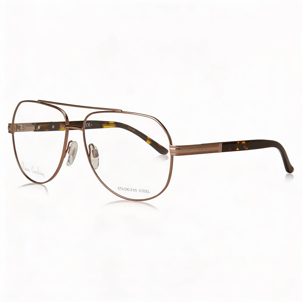 Gafas Pierre Cardin PC 6844 para hombre, de metal bronce y lentes transparentes, 7-1-4