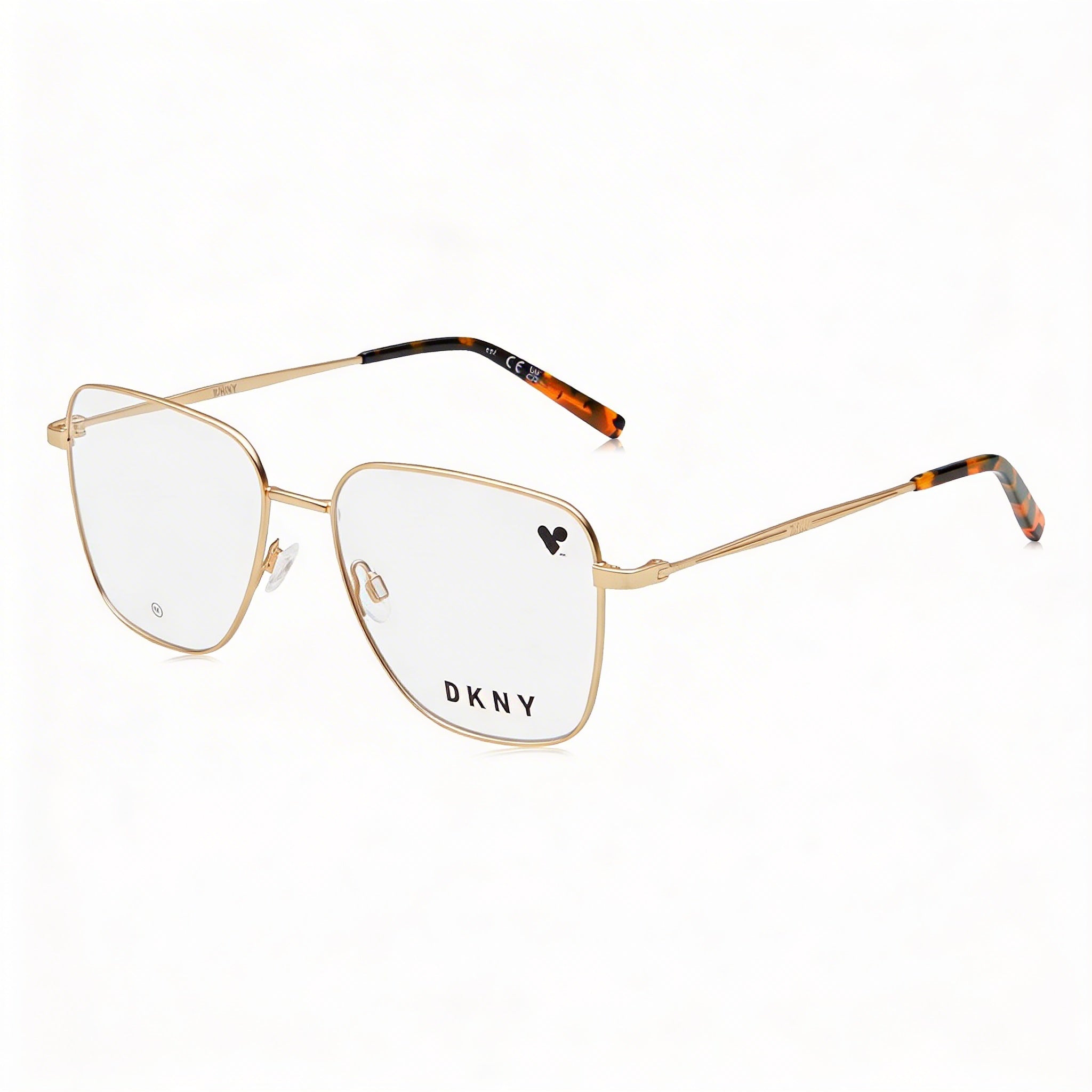 DKNY Modern Style Unisex Sunglasses with Propionate Frame and Satin Gold Polycarbonate Lenses 54mm, Photo 1