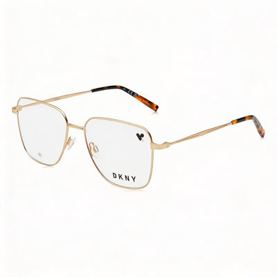 Gafas de sol unisex DKNY Modern Style con montura de propionato y lentes de policarbonato dorado satinado de 54 mm