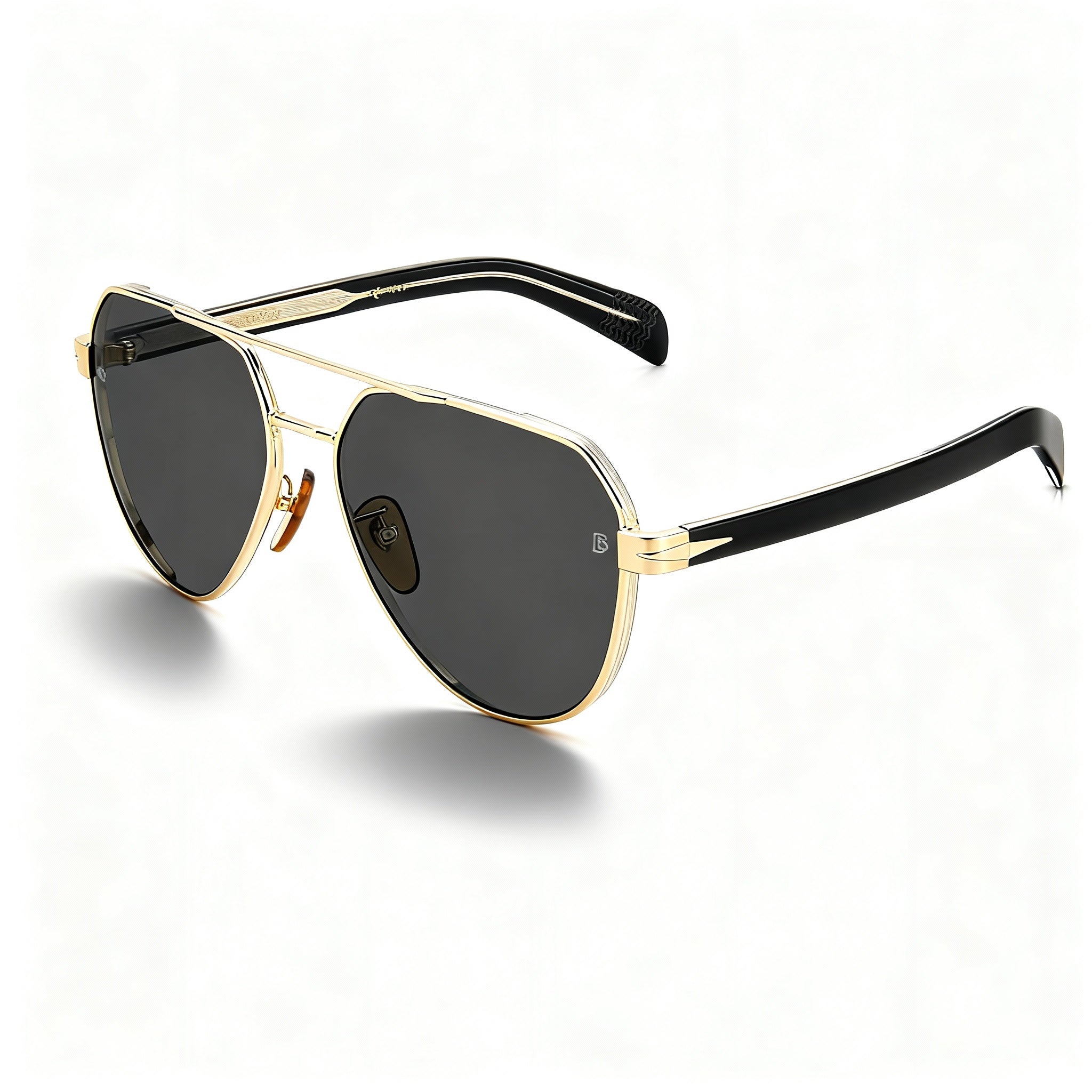 David Beckham Modern Db 1121/g/s Women's Metal Frame Polycarbonate Lens Gold Black Sunglasses 61mm