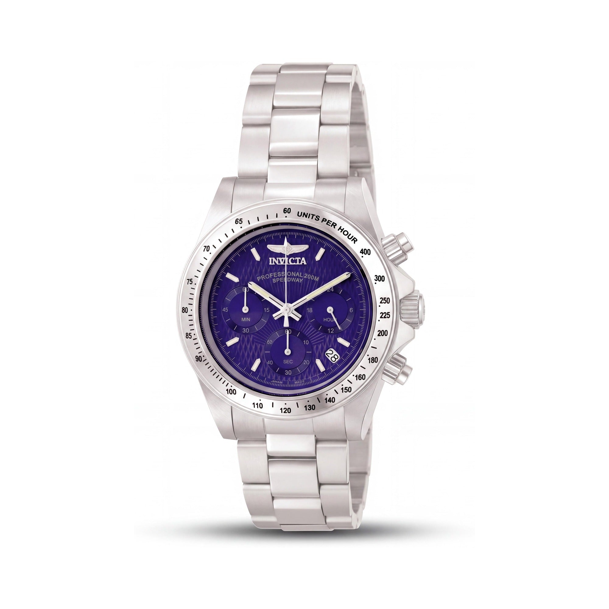 Invicta Speedway 9329 Men's 39mm Stainless Steel Blue Dial Quartz Chronograph 200M Water Resistant Watch, Photo 1
