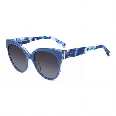 Kate Spade New York Aubriella/G/S Women's Acetate Blue Grey Frame Gray Shaded Lenses 55mm Sunglasses