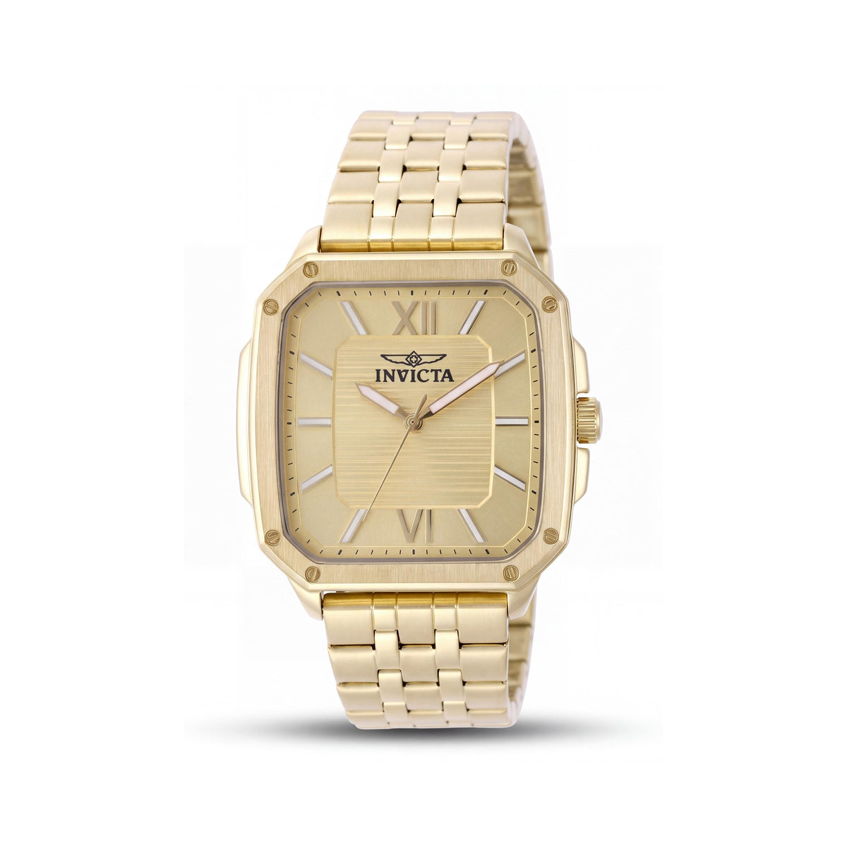 Invicta Cuadro 50358 Unisex Classic Quartz Analog Gold Dial Stainless Steel Watch 39mm, Photo 1