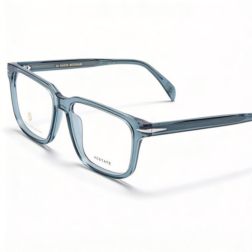Gafas de sol David Beckham DB 1022 para hombre con montura de plástico azul y lentes de policarbonato de 52 mm de ancho.