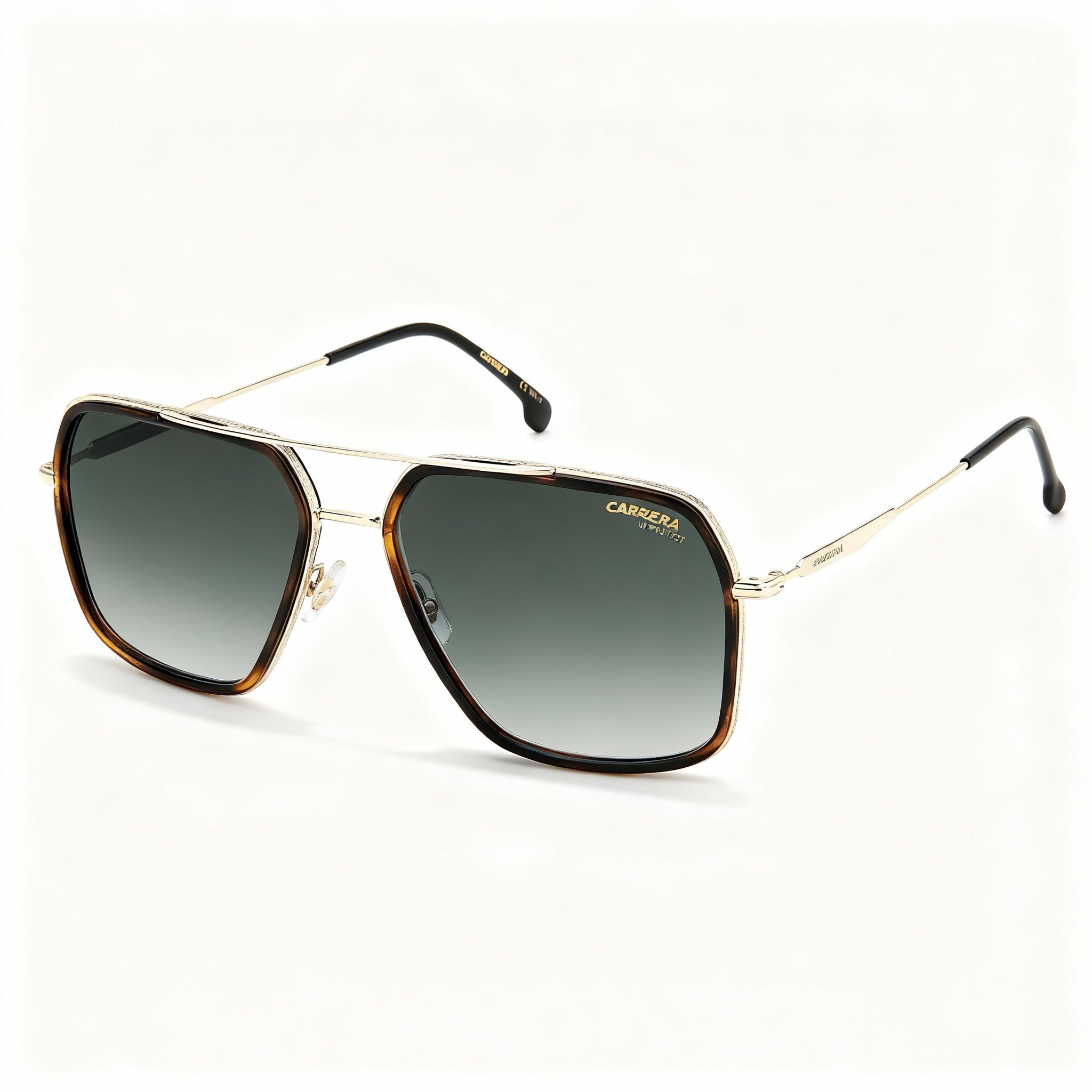 Carrera 273/S Men's Stainless Steel Havana Gold Grey Green Shaded Non-Polarized Sunglasses 59-17-150