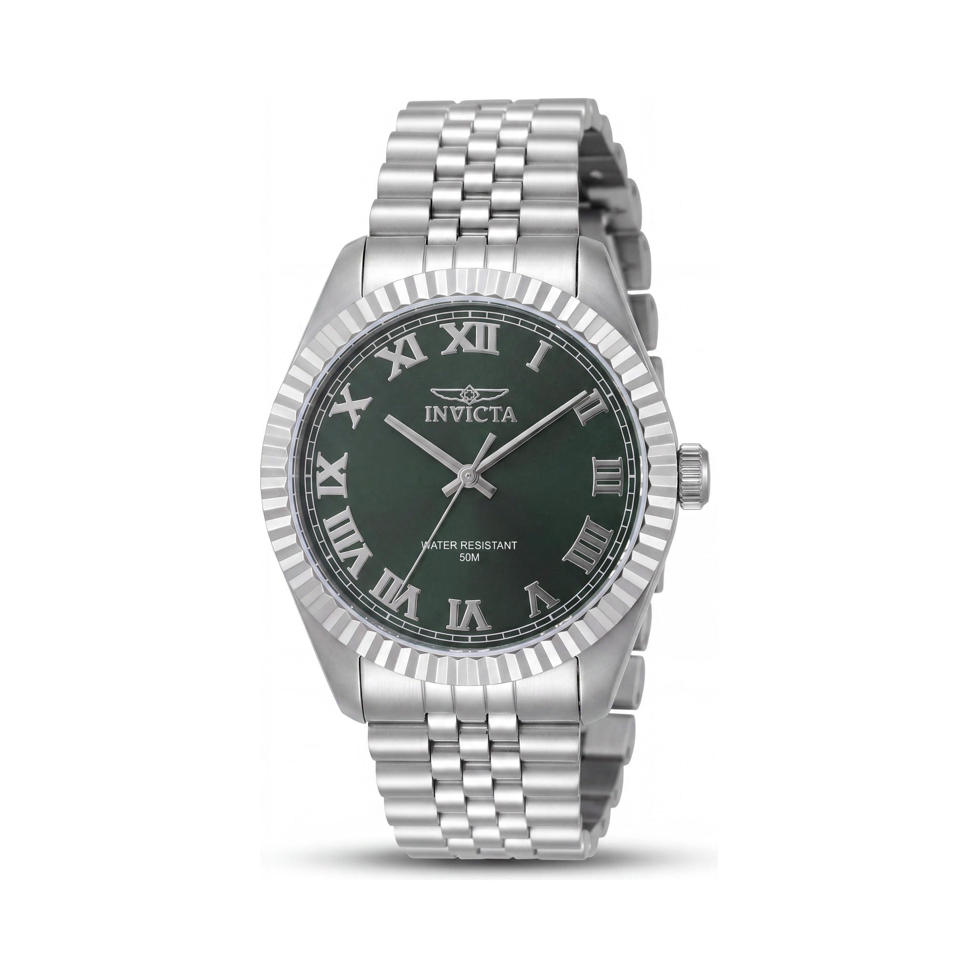 Invicta Specialty 47398 Unisex Silver Stainless Steel Green Dial Bracelet Watch 43mm, Photo 1