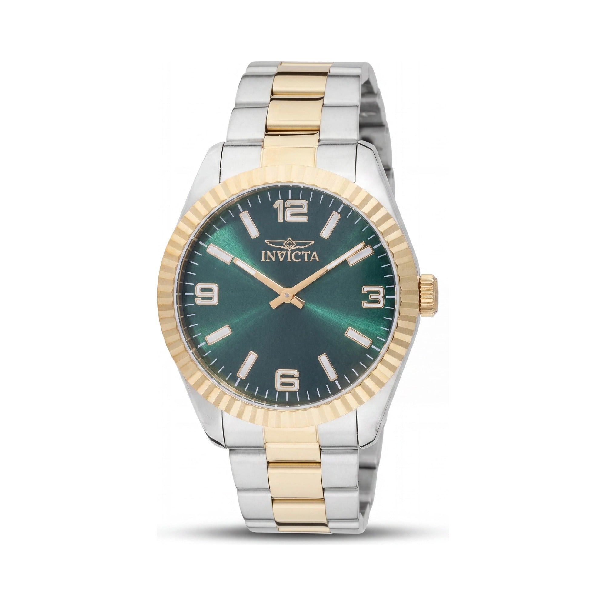 Invicta Specialty 49677 Reloj de cuarzo de acero inoxidable de 43 mm para hombre, esfera verde, resistente al agua 5 ATM, Photo 1