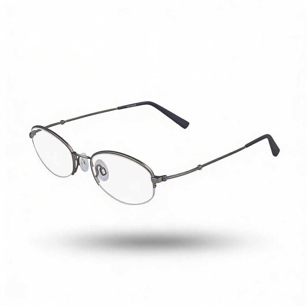 Gafas unisex Flexon H6030 fabricadas con material de montura Flexon, color bronce claro, ancho de lente de 50 mm
