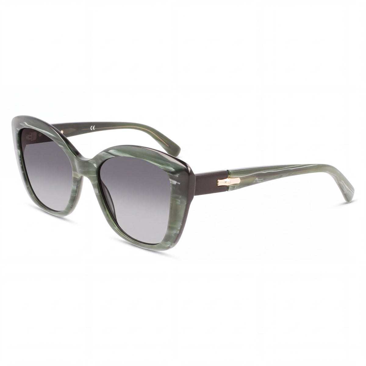 Longchamp LO 714 S Women's Green Malachite Acetate Frame Sunglasses with Polycarbonate Lenses 54mm, Photo 1