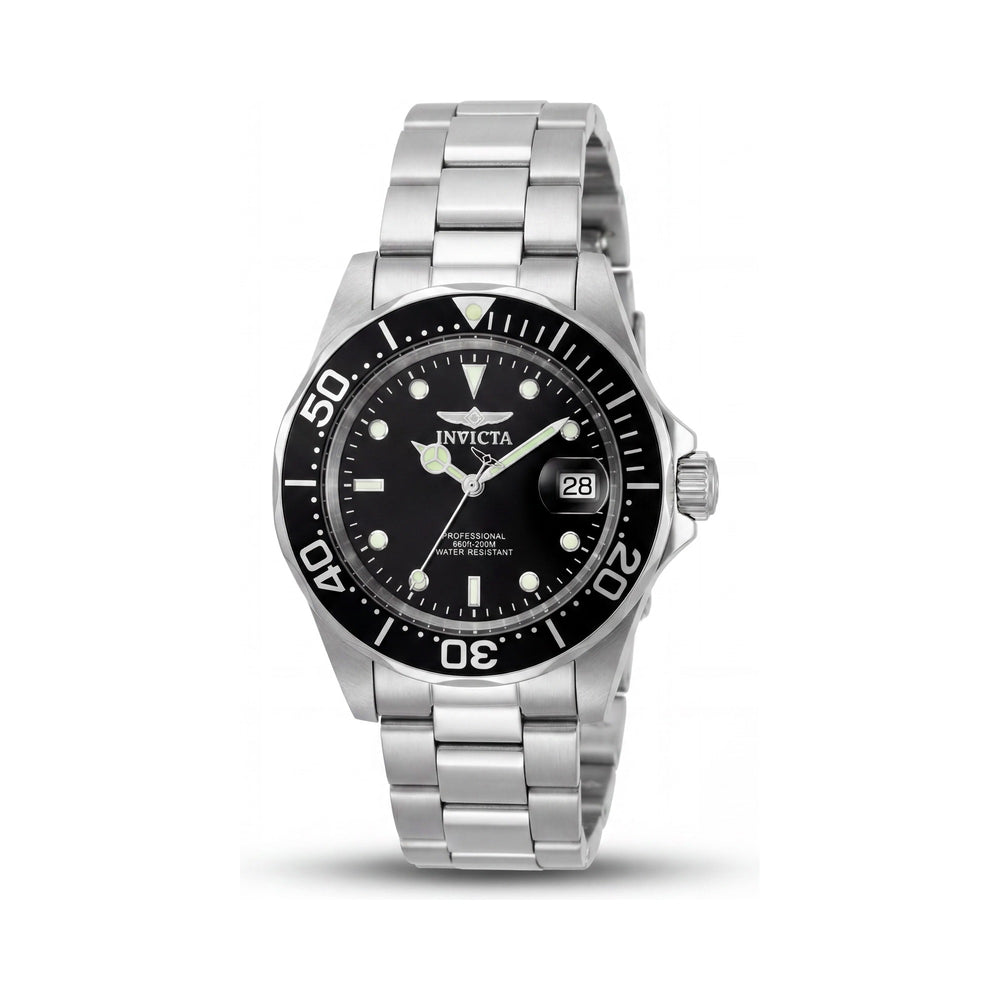 Invicta Watch 9311 Pro Diver Unisex Stainless Steel Chronograph Black Dial Swiss Quartz Mineral Crystal 200M Water Resistant