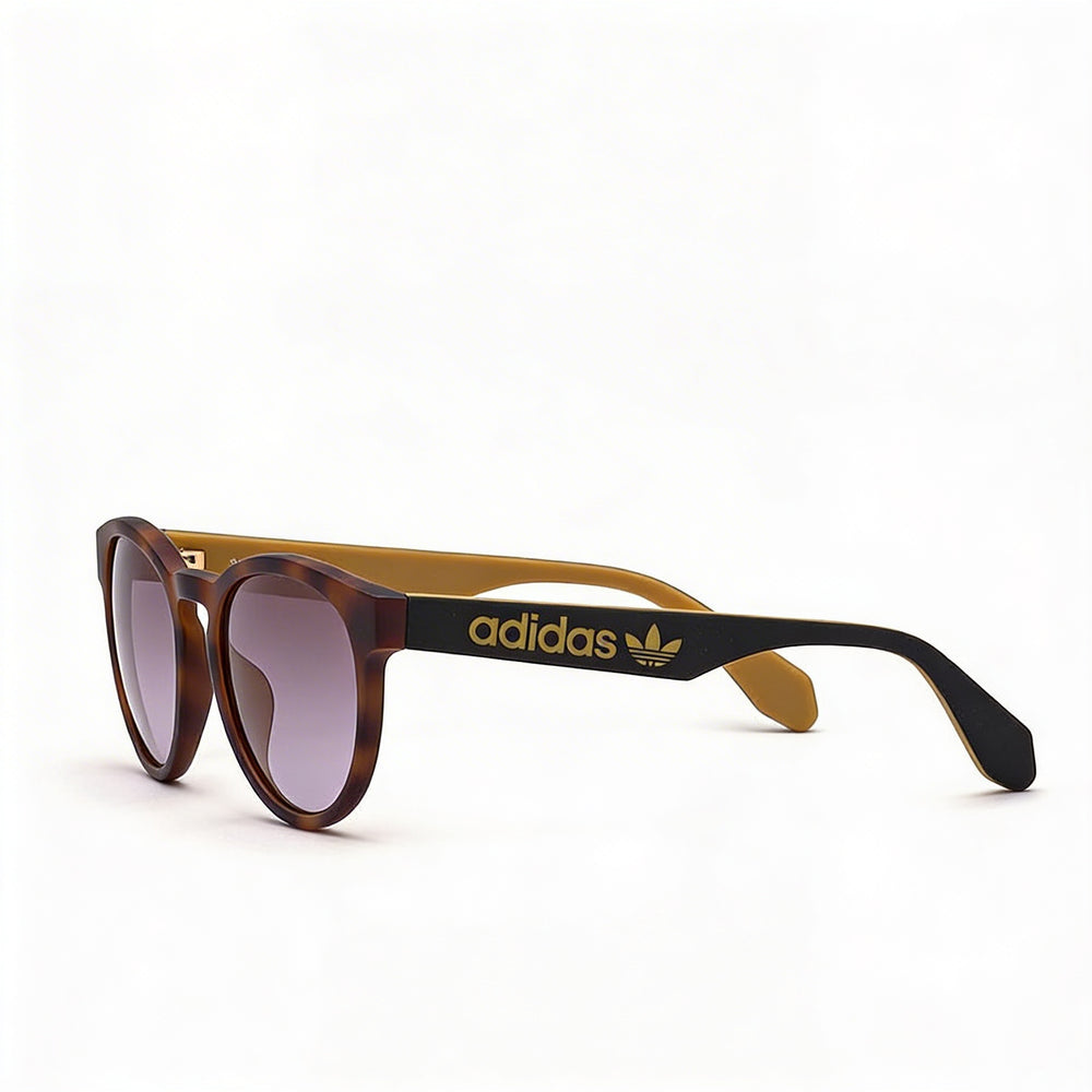 Gafas de sol adidas Originals Urban para hombre, redondas, de plástico marrón espejado, con protección UV y sin polarizar, de 52 mm