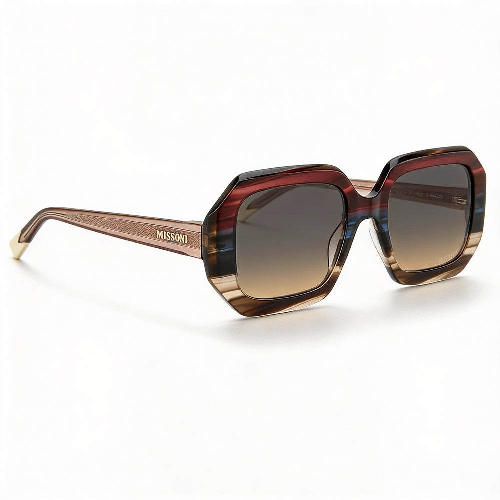 Missoni Classic Women's Havana Gradient Grey Acetate Frame with UV Protection Polycarbonate Lenses 53mm Sunglasses