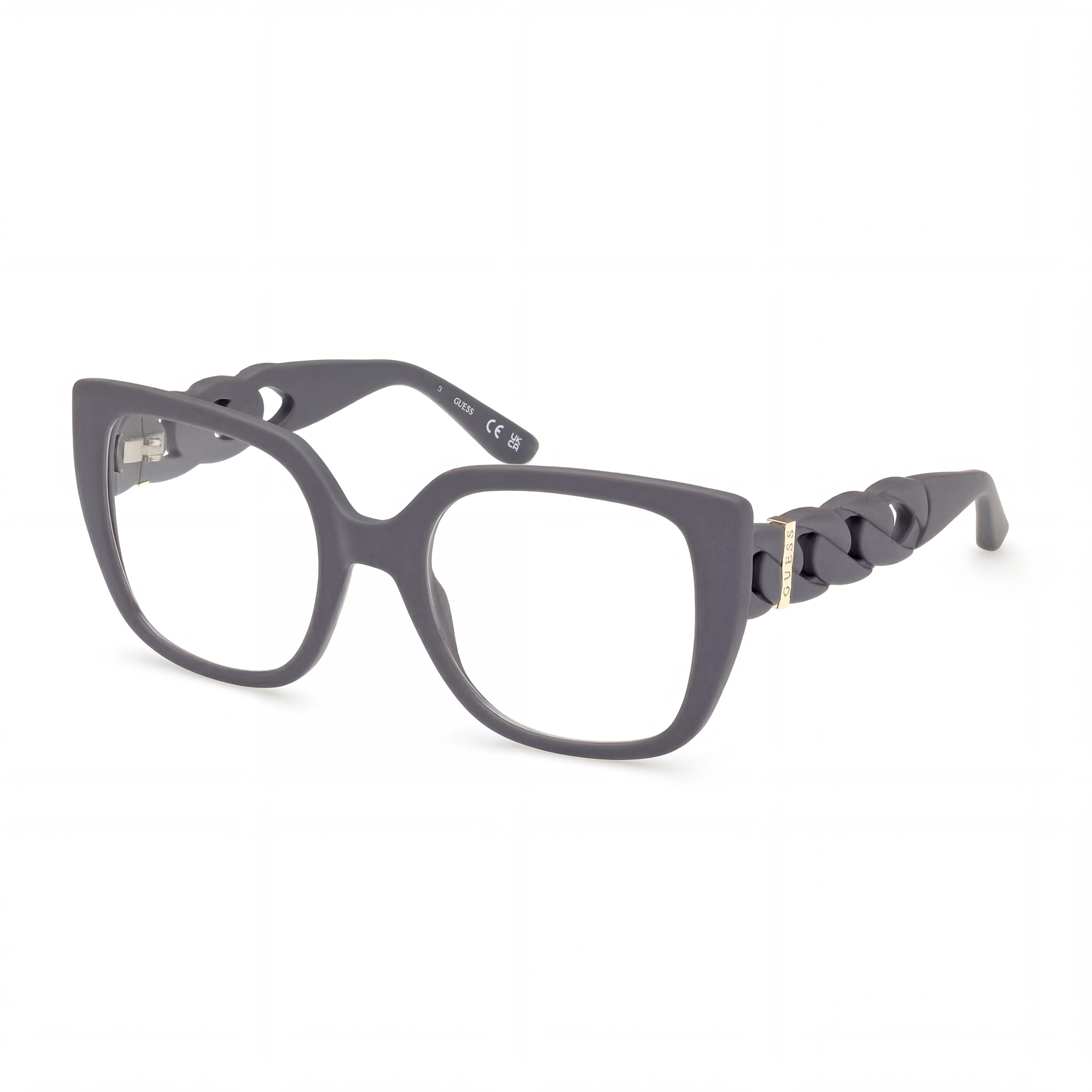 GUESS Gu50118 Women's Matte Grey Eyeglasses with 52mm Lens Width, 21mm Bridge Width, and 135mm Temple Length, Photo 1