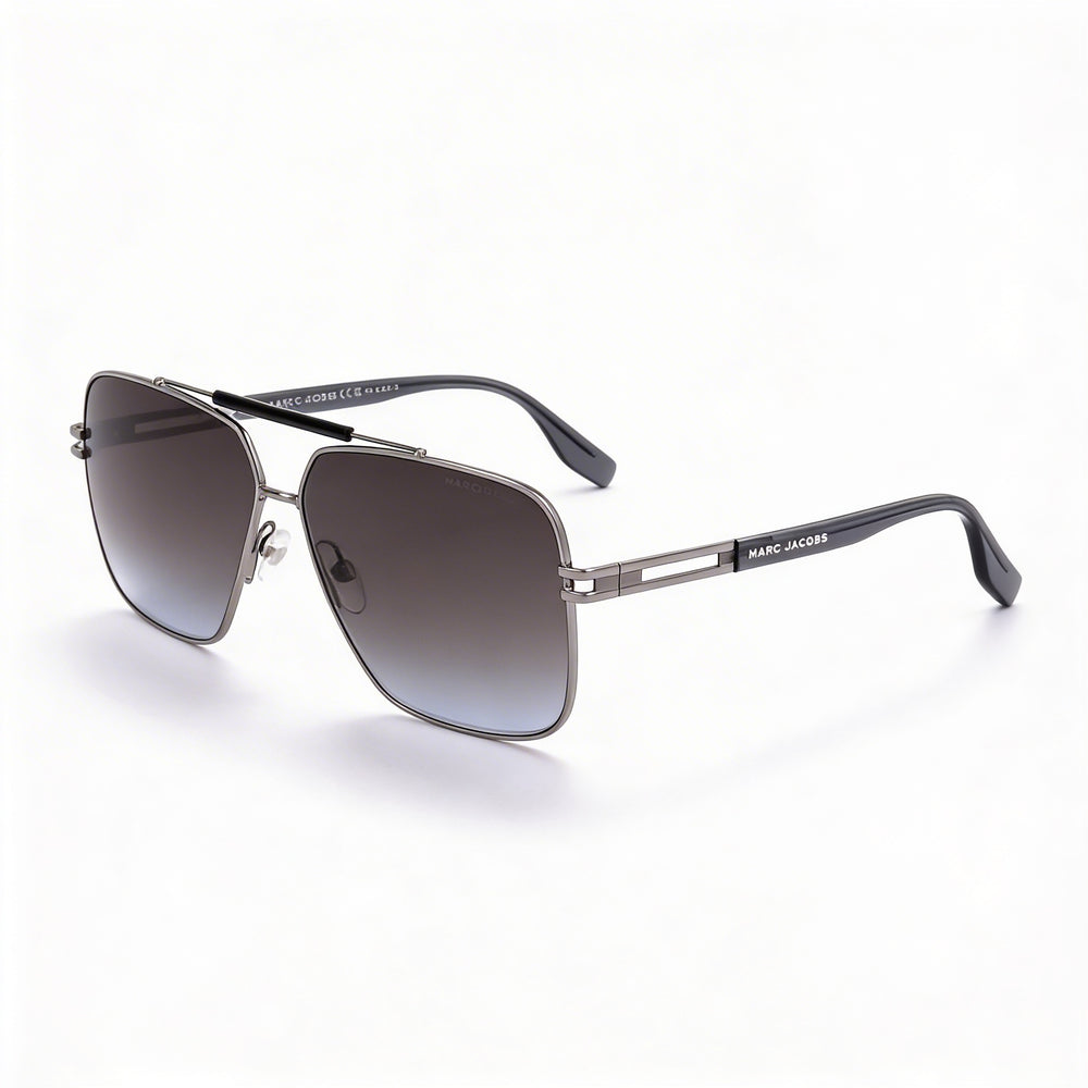 Gafas de sol unisex contemporáneas Marc Jacobs con montura de metal gris y lentes de policarbonato con protección UV de 62 mm