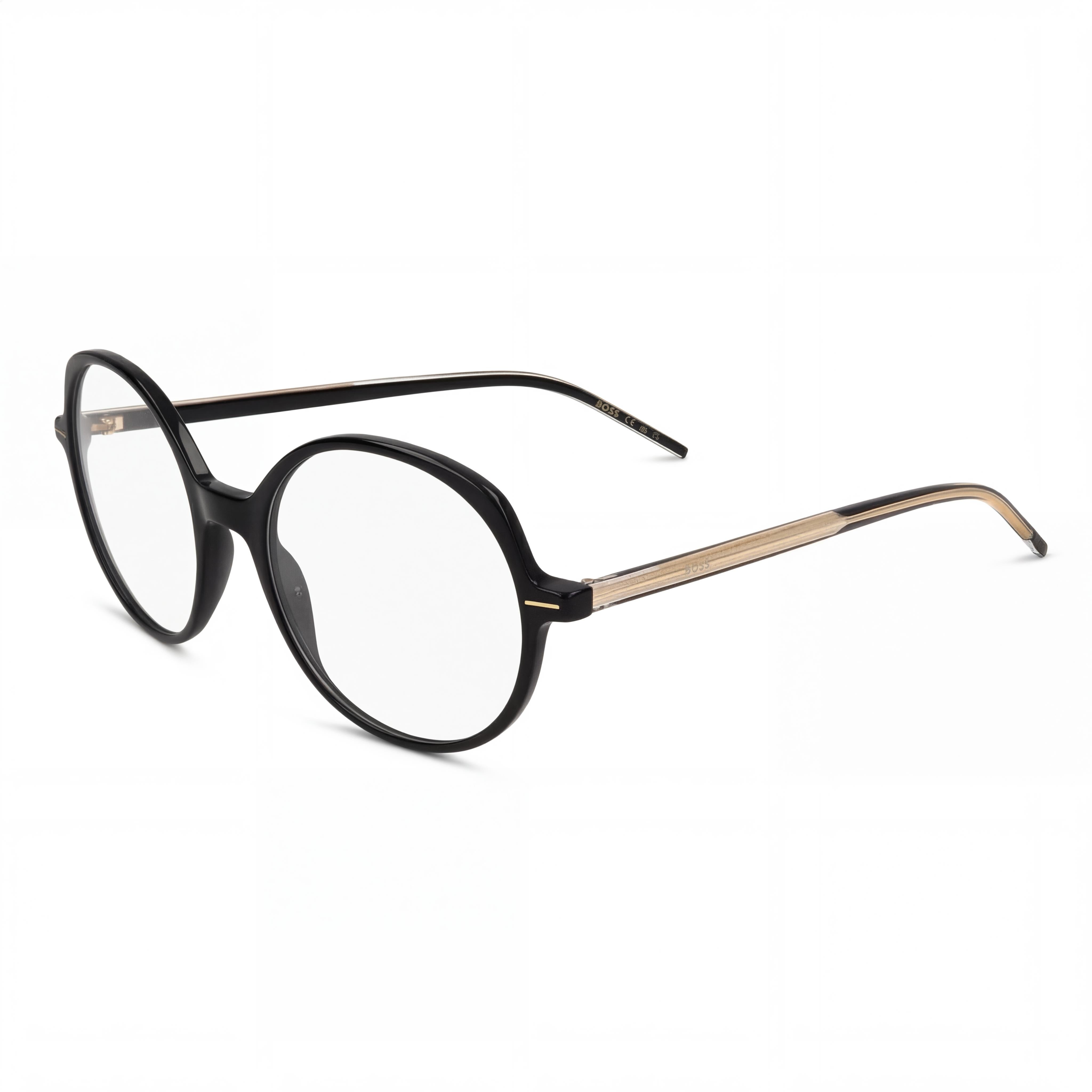 Gafas Hugo Boss Casual para mujer con montura de acetato ligero y lentes transparentes no polarizadas, talla 51-18-140, Photo 1