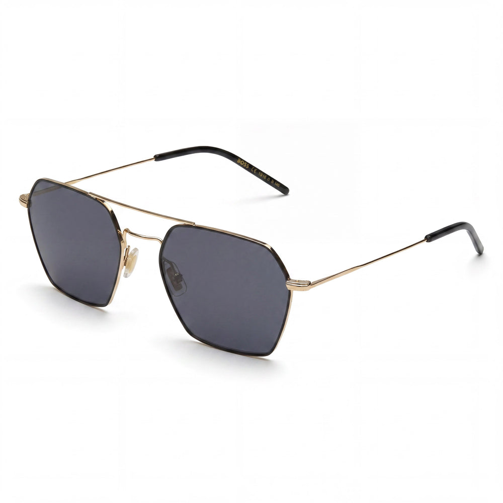 Hugo Boss Casual Women's Gold Black Stainless Steel Frame UV Protected Sunglasses with Stainless Steel Lenses 54mm