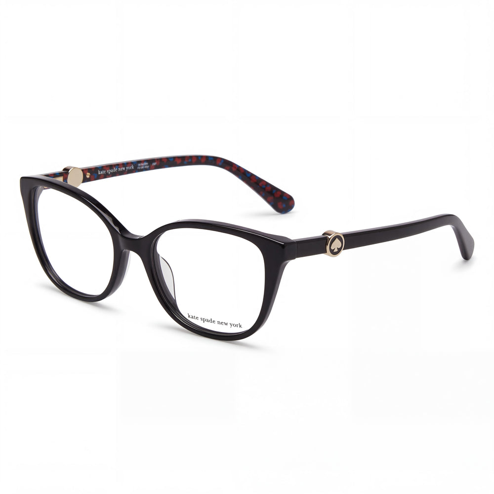 kate spade new york Gafas de sol de mujer modernas con montura de plástico y protección UV de policarbonato negras de 52 mm