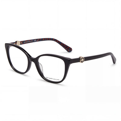 kate spade new york Gafas de sol de mujer modernas con montura de plástico y protección UV de policarbonato negras de 52 mm