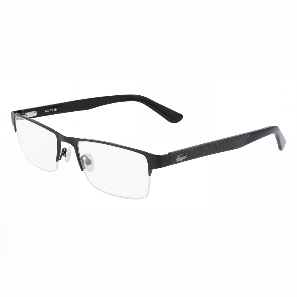 Lacoste CK20705 Unisex Matte Black Metal Half Rim Rectangle Eyeglasses Lens Width 55mm