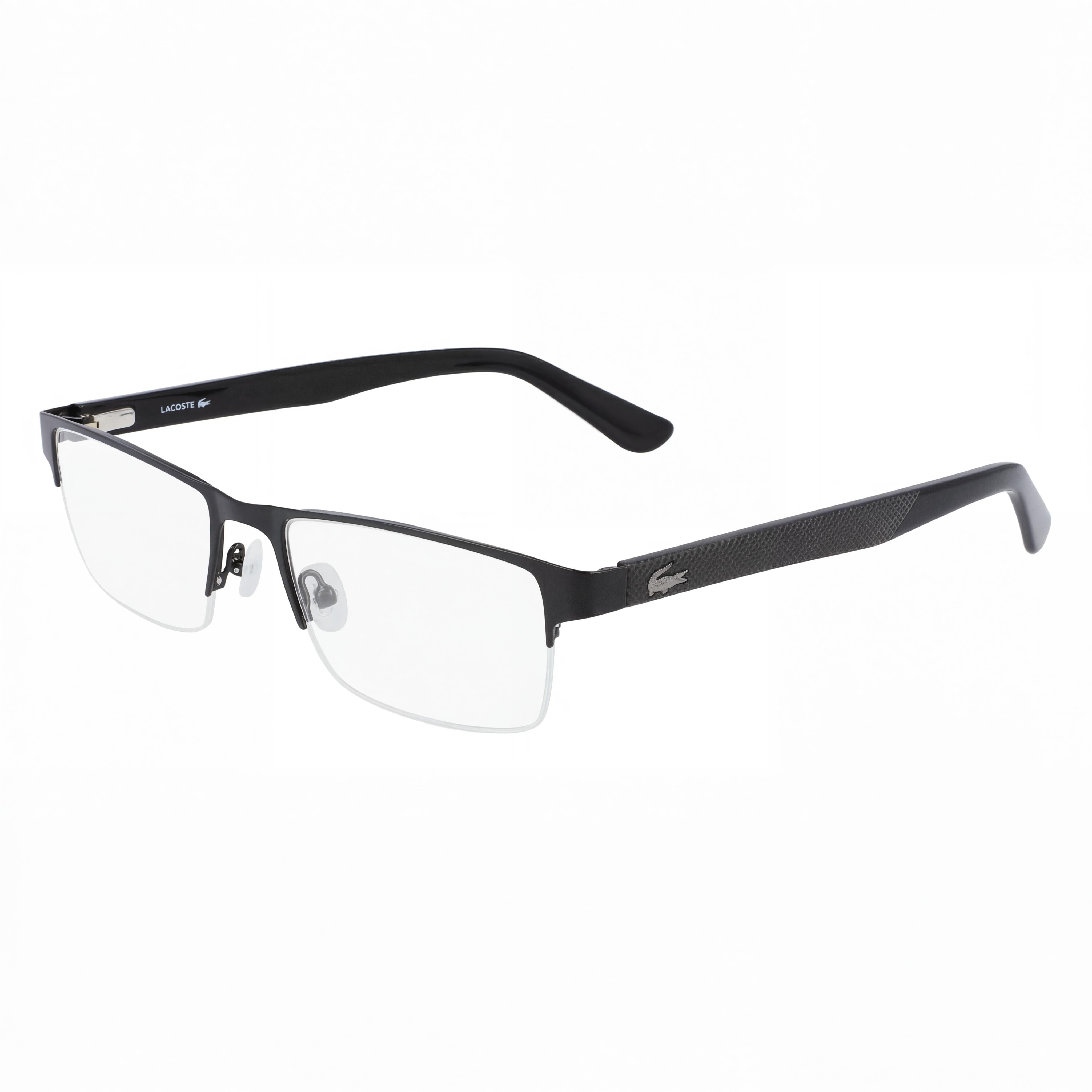 Lacoste CK20705 Unisex Matte Black Metal Half Rim Rectangle Eyeglasses Lens Width 55mm, Photo 1
